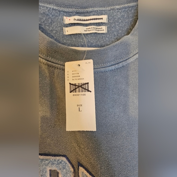 Anthropologie NWT Berlin Gray Blue Graphic Sweatshirt Large - Picture 3 of 4